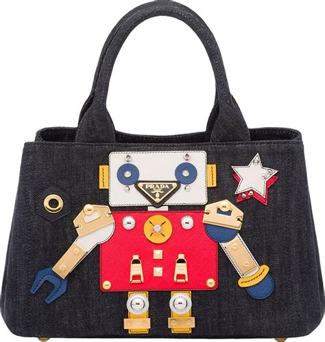 prada robot tote bag